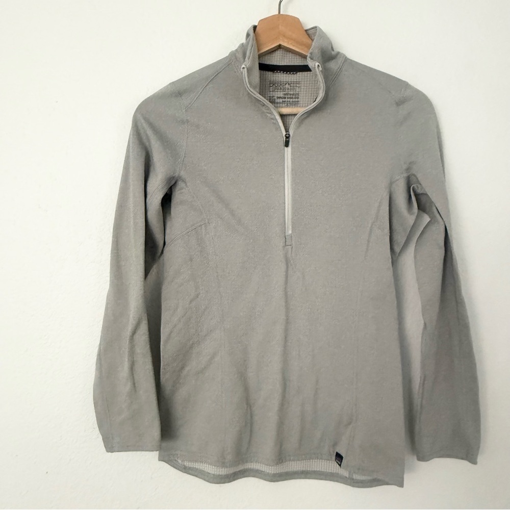 Patagonia Capilene Baselayer Midweight Zip Neck Top Ski Gray Womens Sz XS